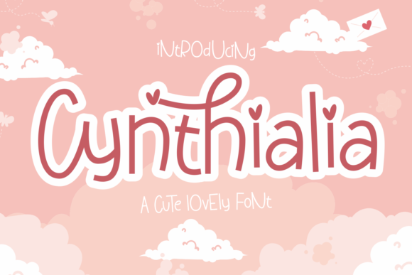 Cynthialia Font Review: A Cute Display Typeface for Romantic Brands