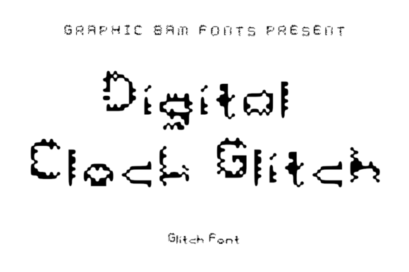 Digital Clock Glitch: A Bold Display Font for Modern Brands