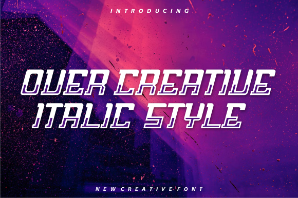 Over Creative: A Bold Display Font for Modern Branding