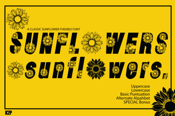 Sunflowers Display Font for Natural Branding