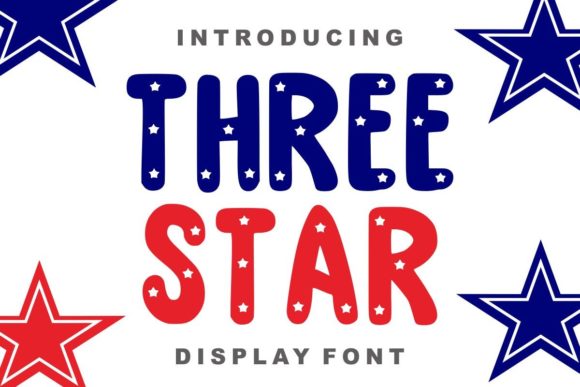 Three Star Font: A Playful Display Type for Bold Designs