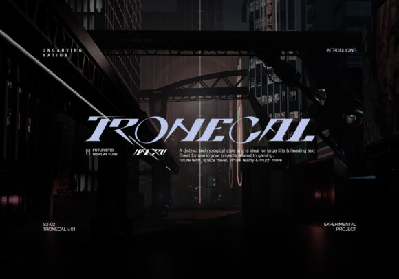 Tronecal: A Modern Display Font for Web Headers